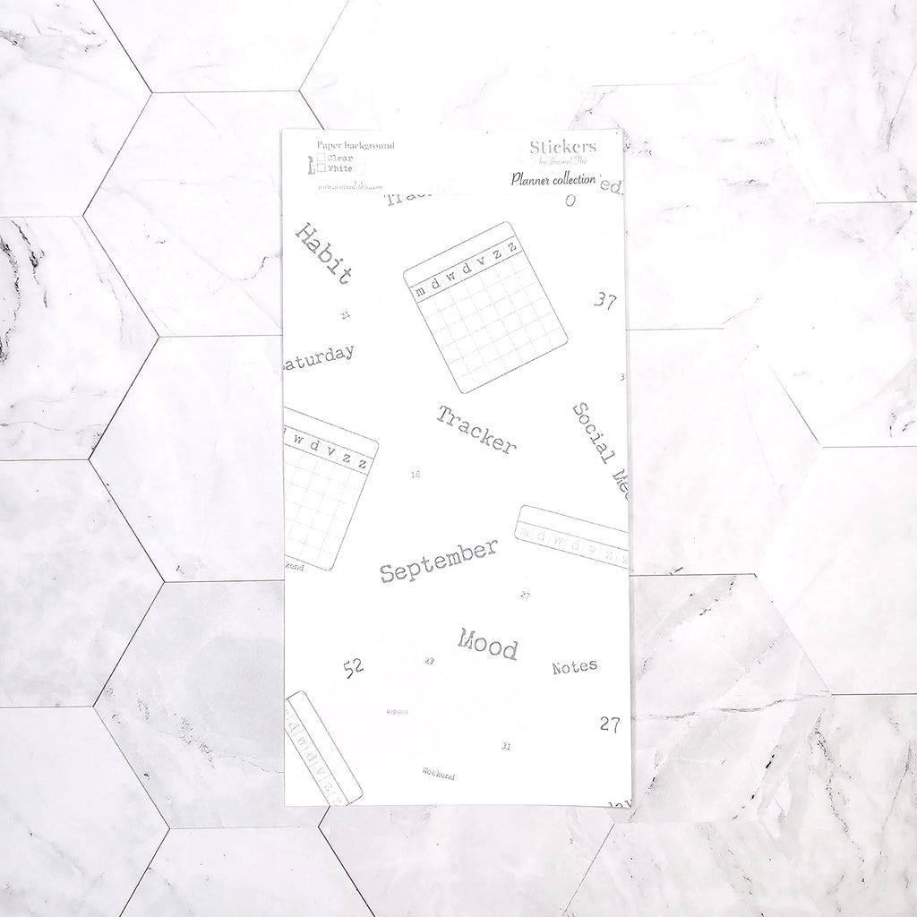 Planner stickers - Maand December Lettertype 3 Journal This