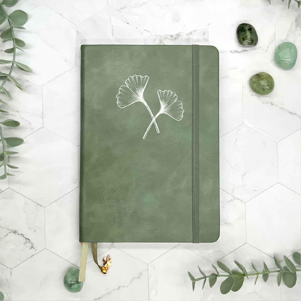 Bullet Journal planner_a5_stipjes dotted ginkgo blad journal_this