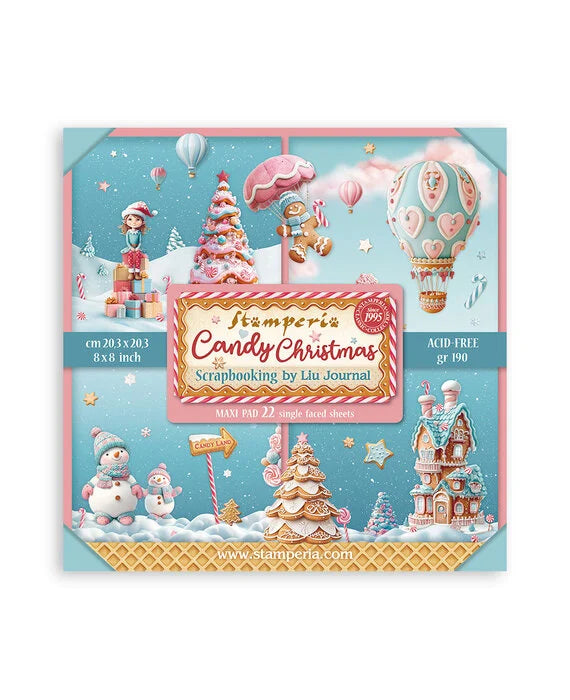 Stamperia papierblok - Candy Christmas Single Face (SBBSXB15) Stamperia