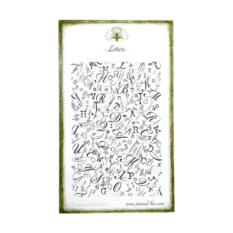 Clear stamp -  Achtergrond stempel Letters Journal This