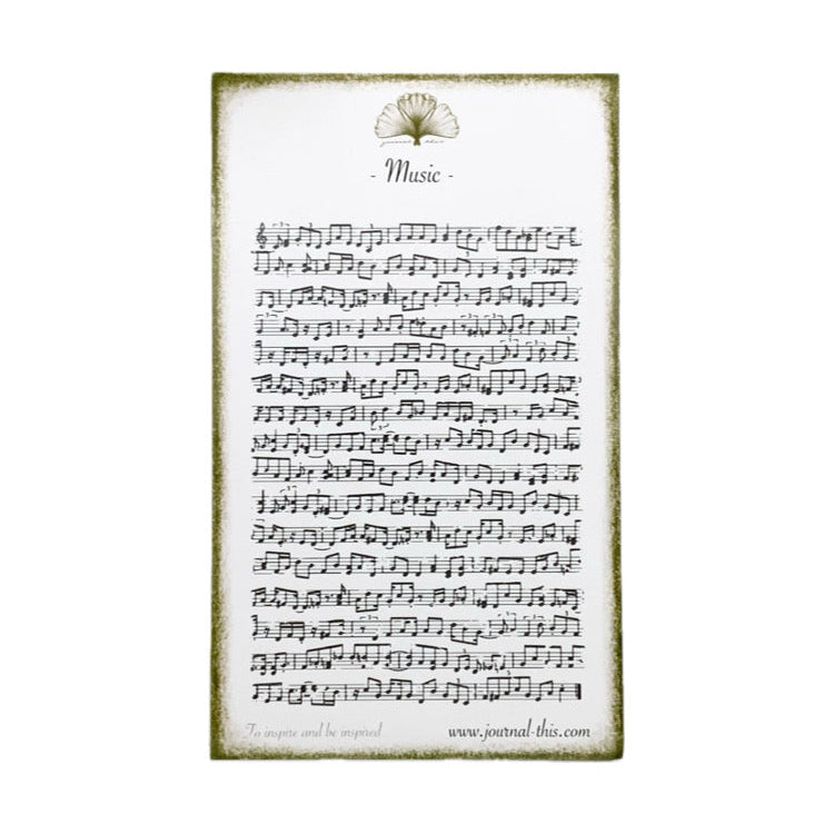 Clear stamp -  Achtergrond stempel Muziek Journal This