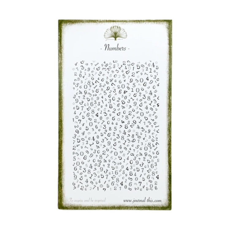 Clear stamp -  Achtergrond stempel Nummers Journal This