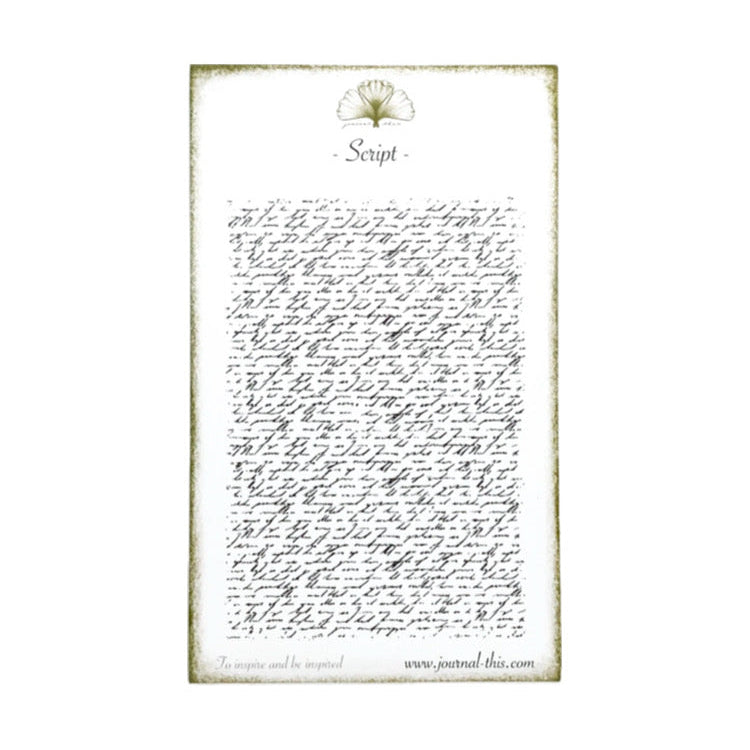 Clear stamp -  Achtergrond stempel Script Journal This