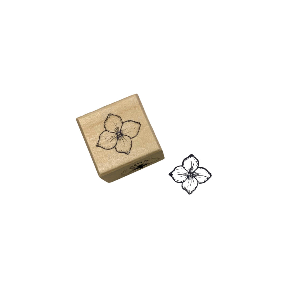 Houten stempel - Hortensia licht Journal This