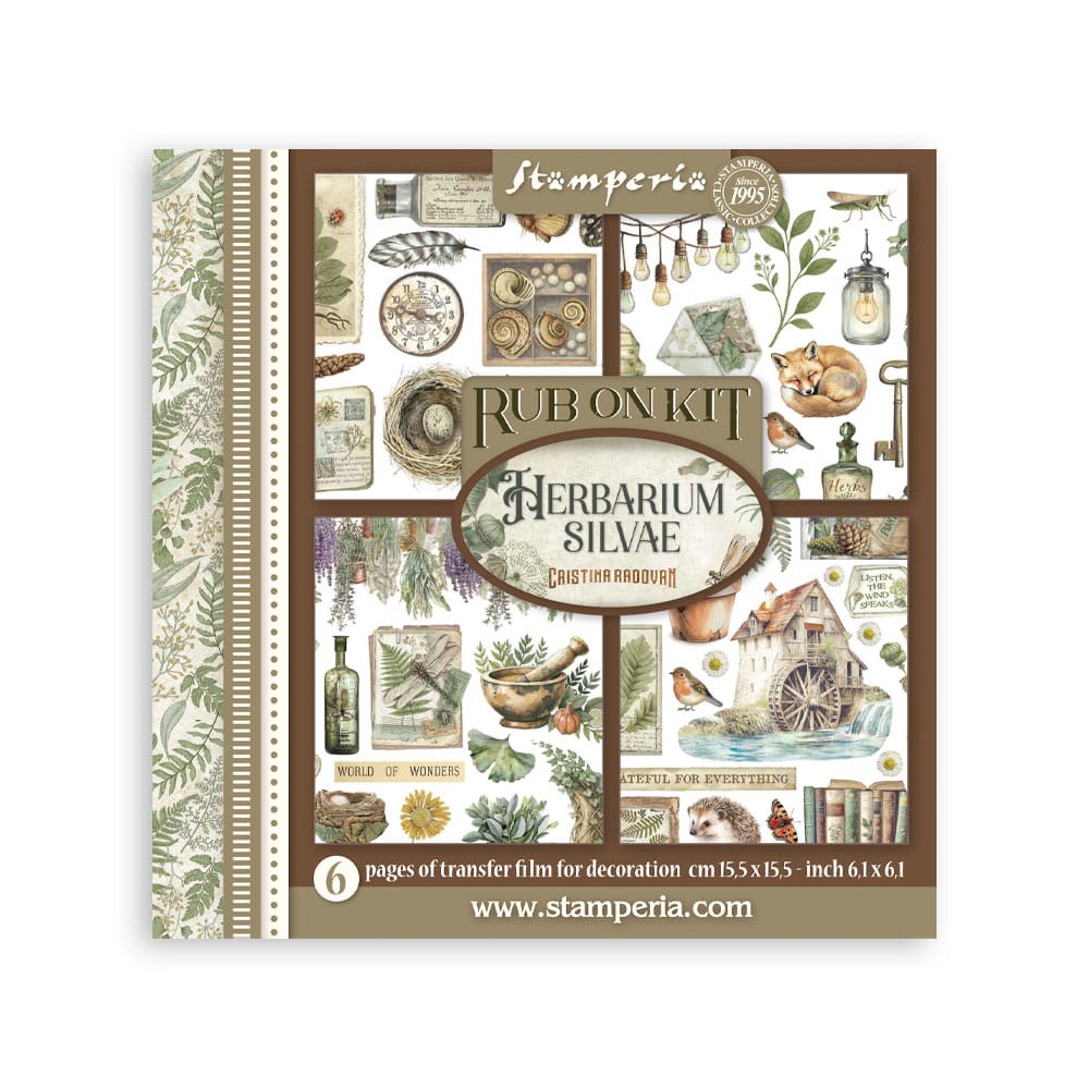 Stamperia Rub-on - Herbarium Silvae Assortment Kit (DFLRBX02) Stamperia