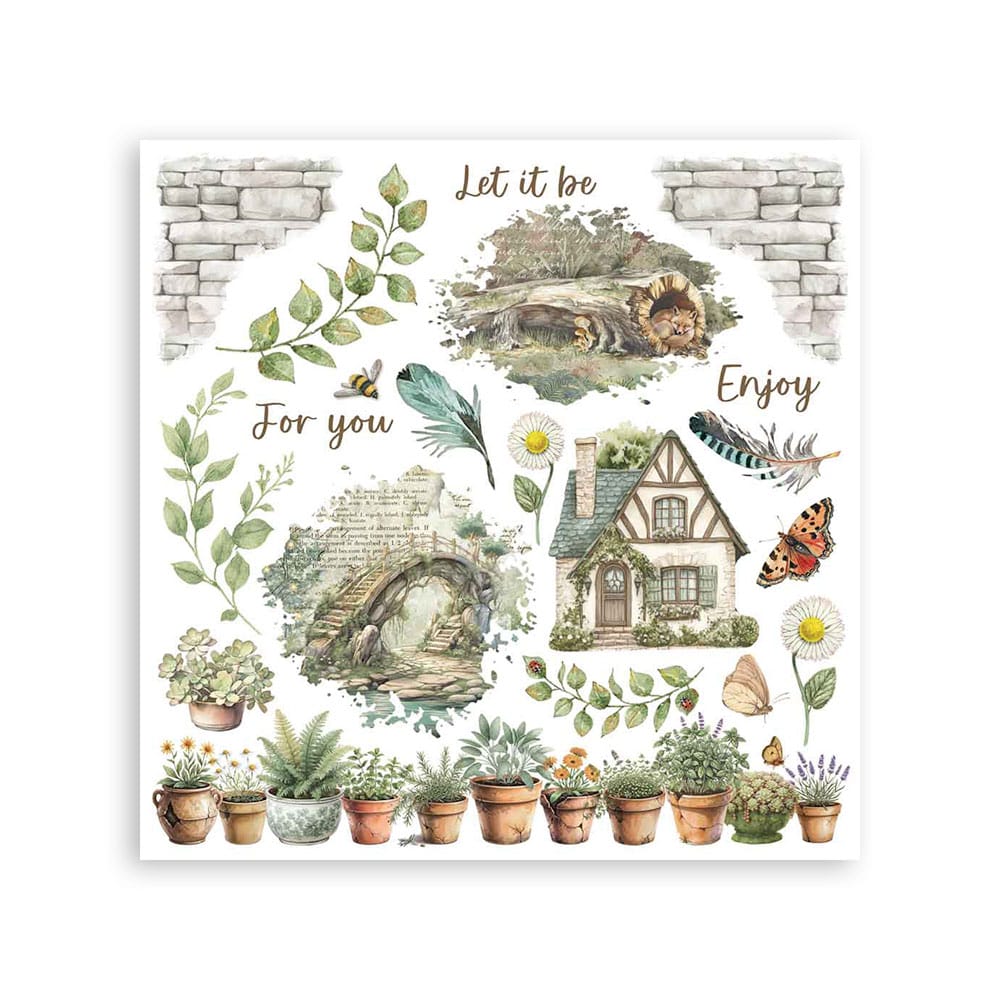 Stamperia Rub-on - Herbarium Silvae Assortment Kit (DFLRBX02) Stamperia