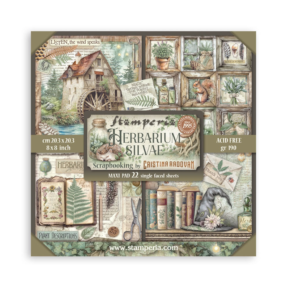 Stamperia papierblok - Herbarium Silvae Single Face (SBBSXB20) Stamperia