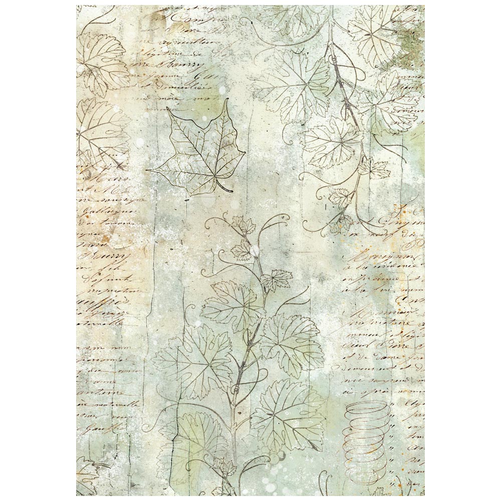 Stamperia Rice Paper -  Herbarium Silvae A6 Backgrounds (DFSAK6048) Stamperia