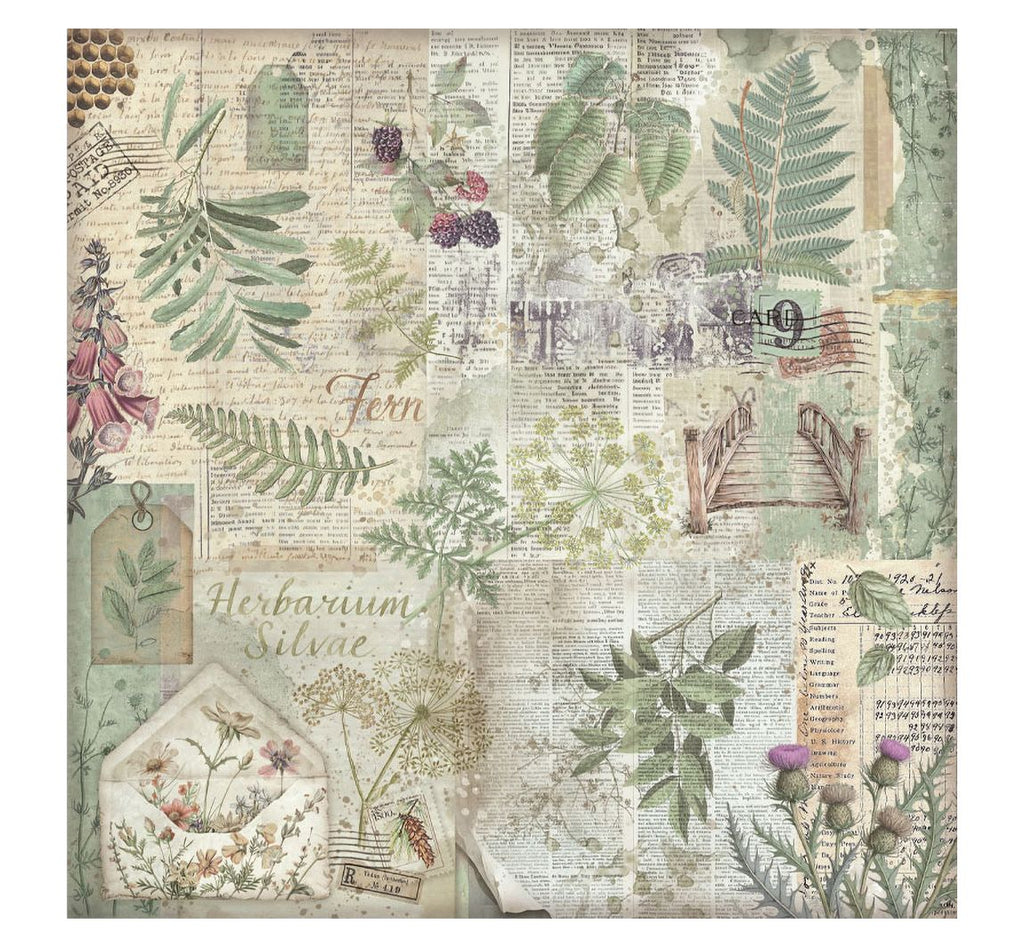 Stamperia papierblok - Herbarium Silvae Backgrounds (SBBS136) Stamperia
