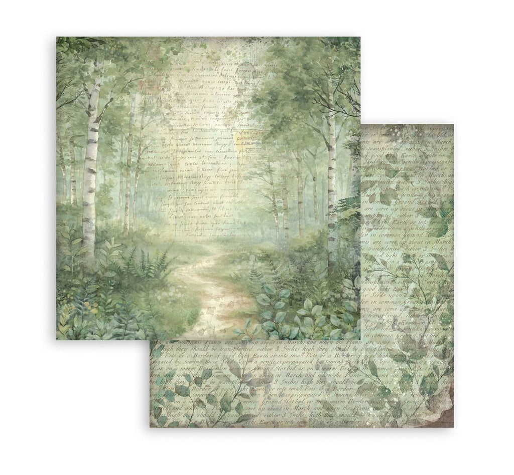 Stamperia papierblok - Herbarium Silvae Backgrounds (SBBS136) Stamperia