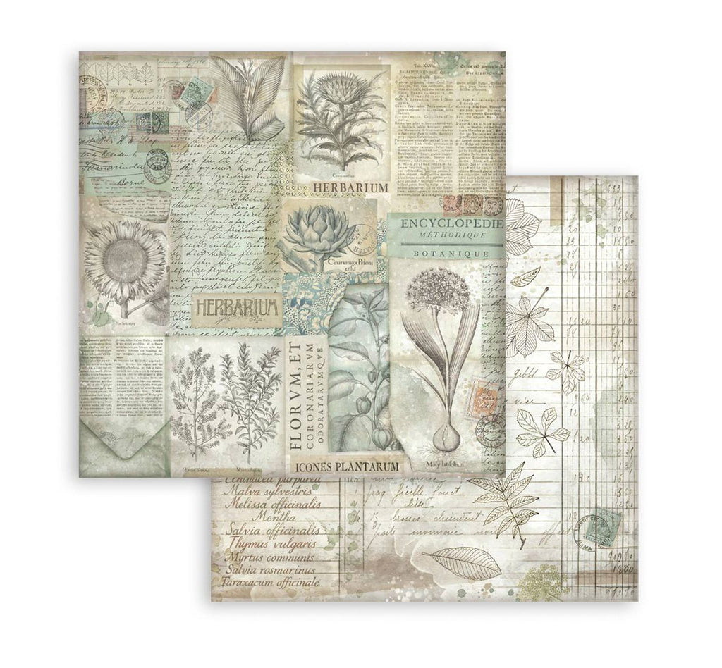 Stamperia papierblok - Herbarium Silvae Backgrounds (SBBS136) Stamperia