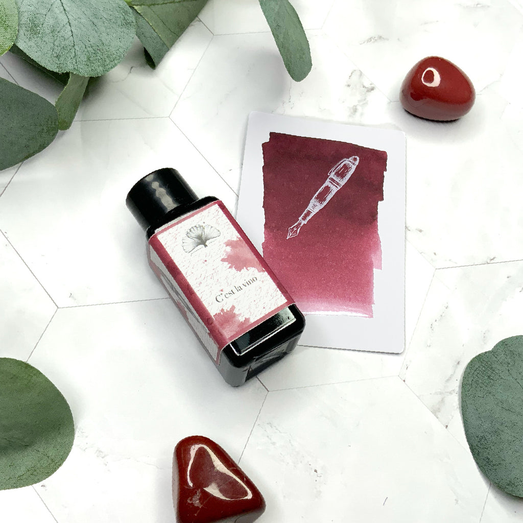 Inkt vulpen fountain pen bordeaux burgundy rood schrijven
