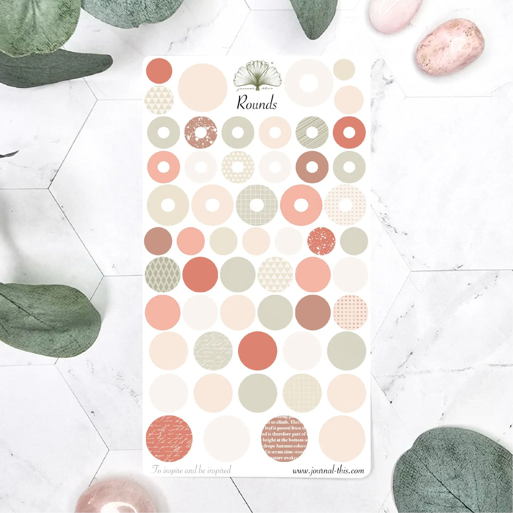 Journal planner stickers paddenstoelen rood herfst rondjes dots stippen