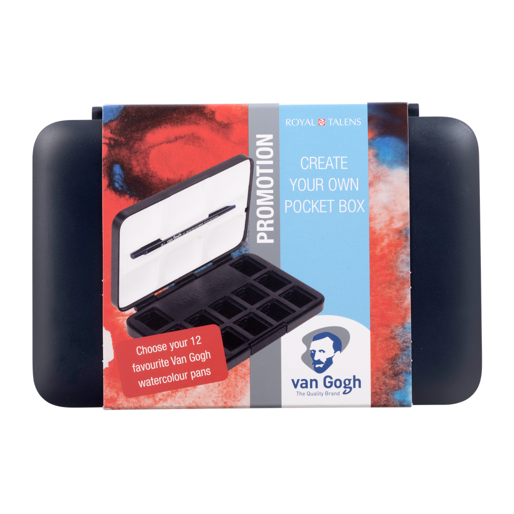 Van Gogh lege Pocketbox voor aquarelverf + reispenseel! Royal Talens