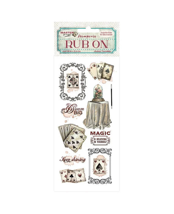 Master of Magic rub-ons kaarten vintage 