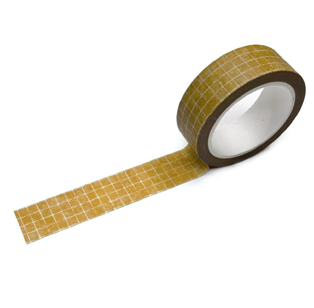 Washi tape - Grid (Ochre) Journal This