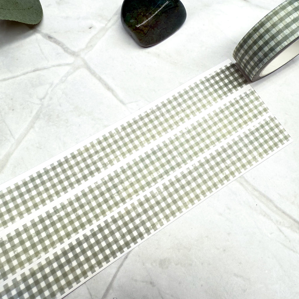 Washi tape - Plaid (Green) Journal This