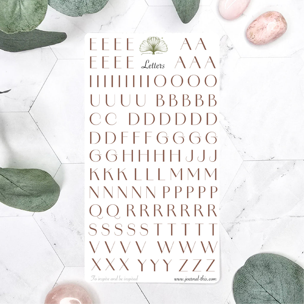 Planner stickers - Hoofdletters Lettertype 3 Journal This