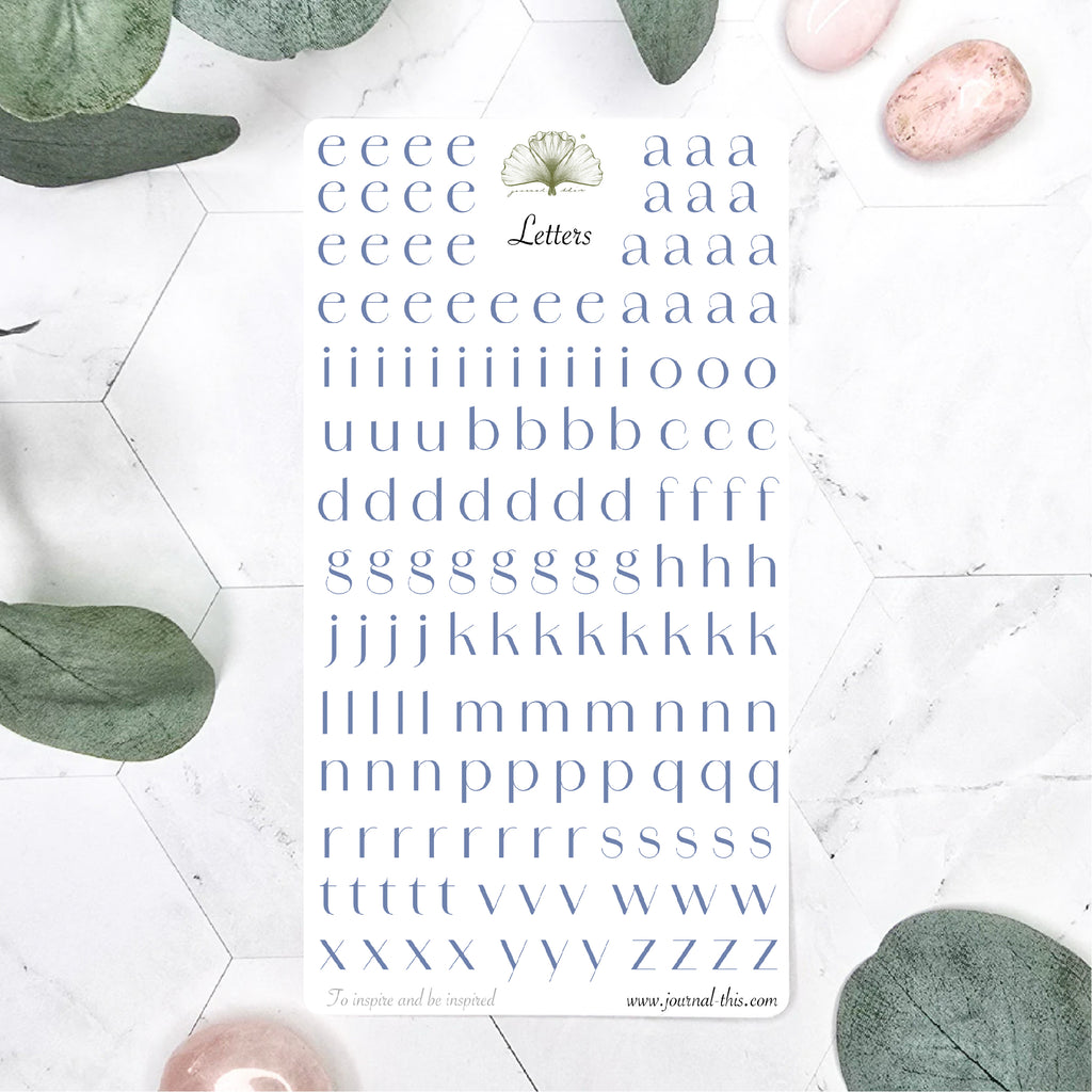 Planner stickers - Kleine letters Lettertype 3 Journal This
