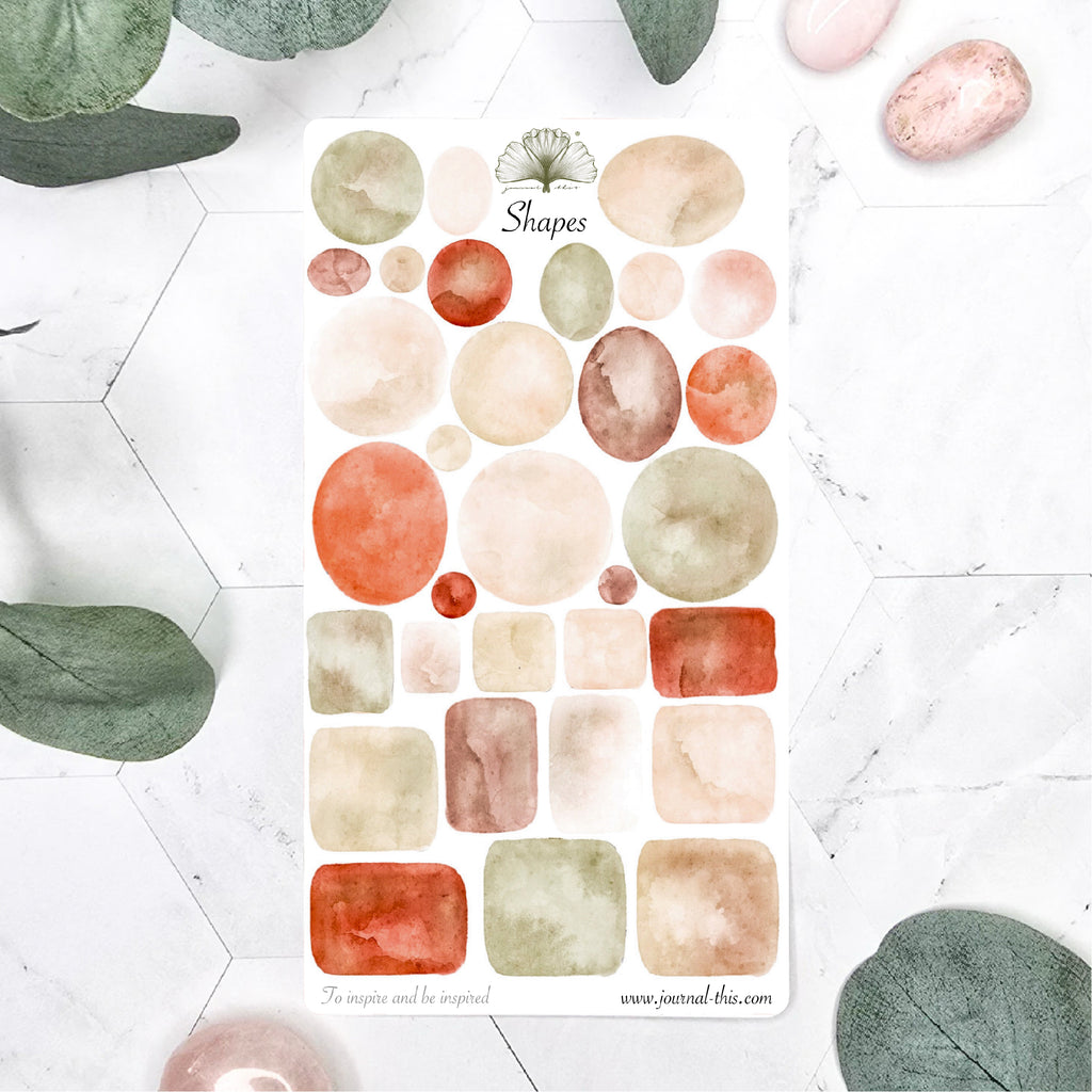 Planner sticker vormen paddenstoelen rood  herfst thema
