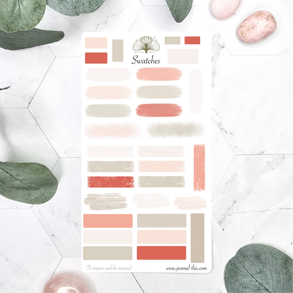 Planner sticker vormen swatches paddenstoelen rood  herfst thema