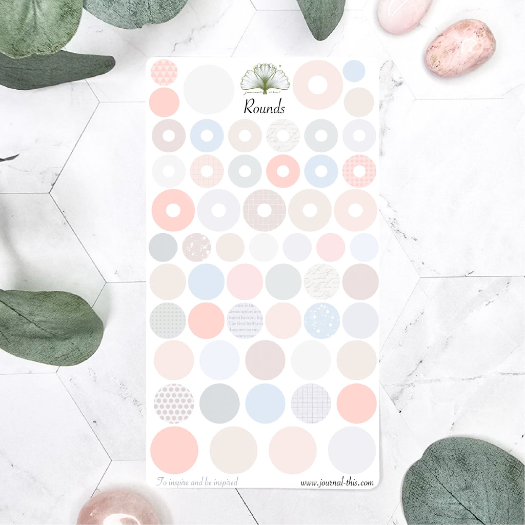 Planner stickers rondjes stippen dots pompoen pastel herfst thema