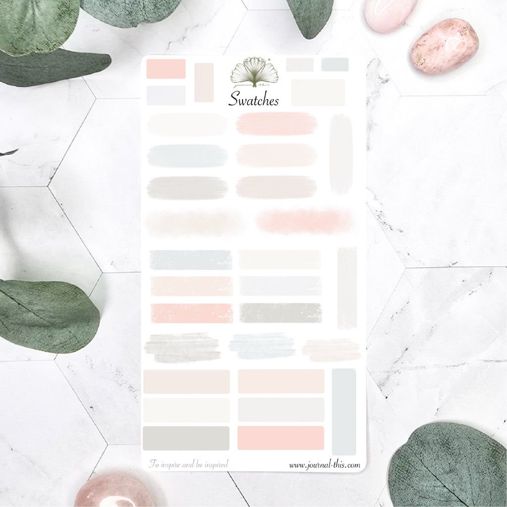 Planner stickers swatches vegen pompoen pastel herfst thema