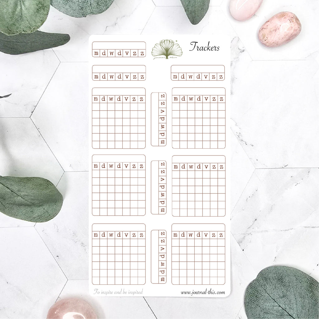 Planner stickers - Habit Trackers Journal This