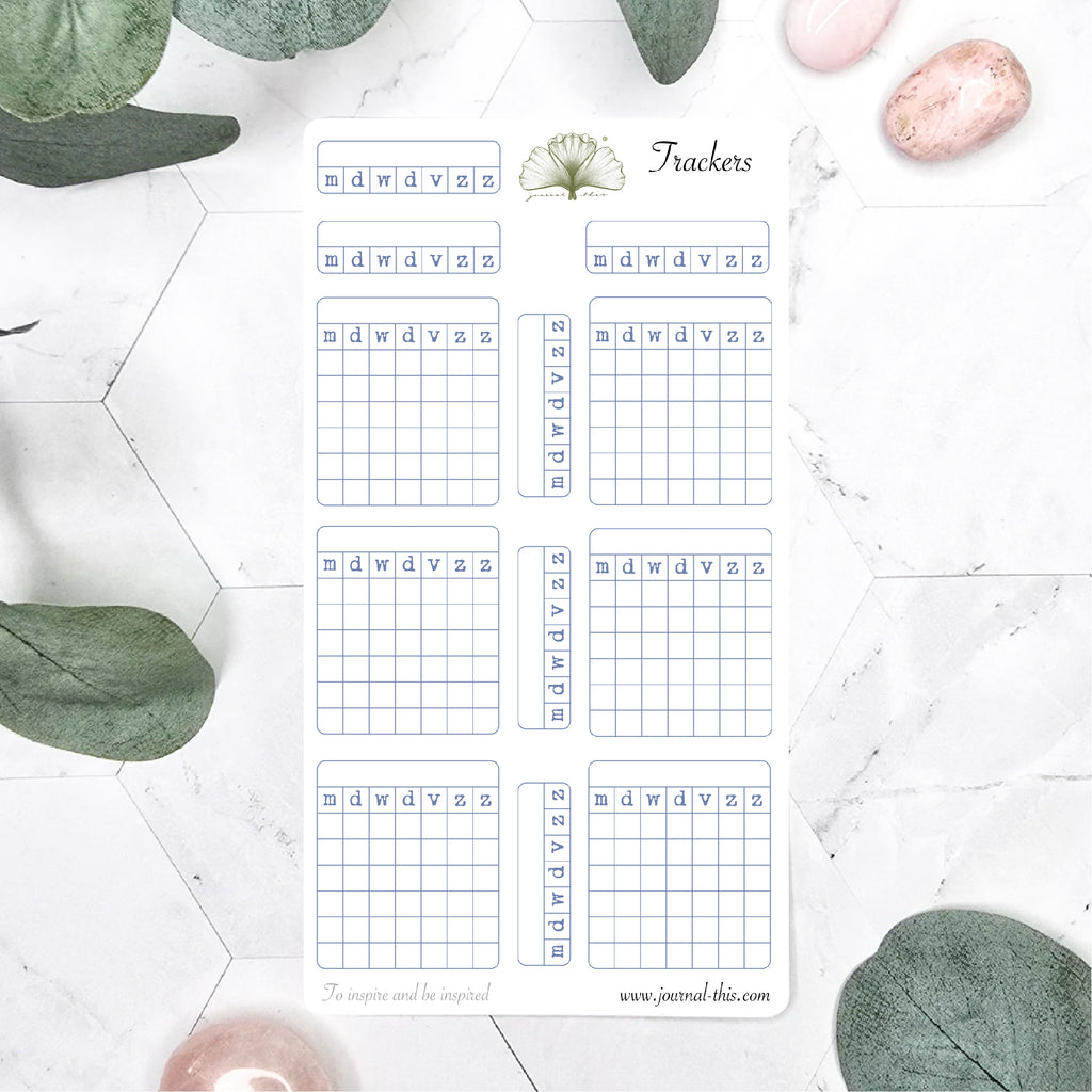 Planner stickers - Habit Trackers Journal This