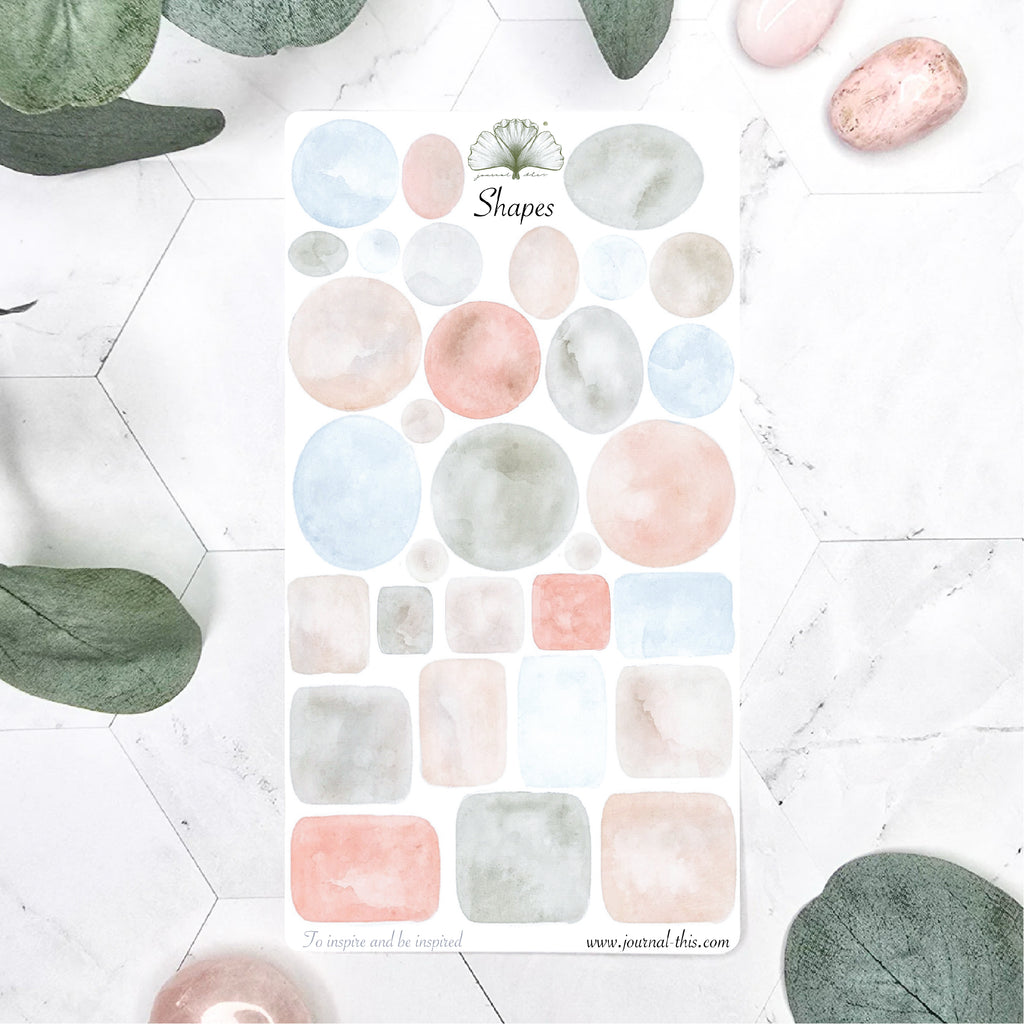 Planner stickers vormen pompoen pastel herfst thema