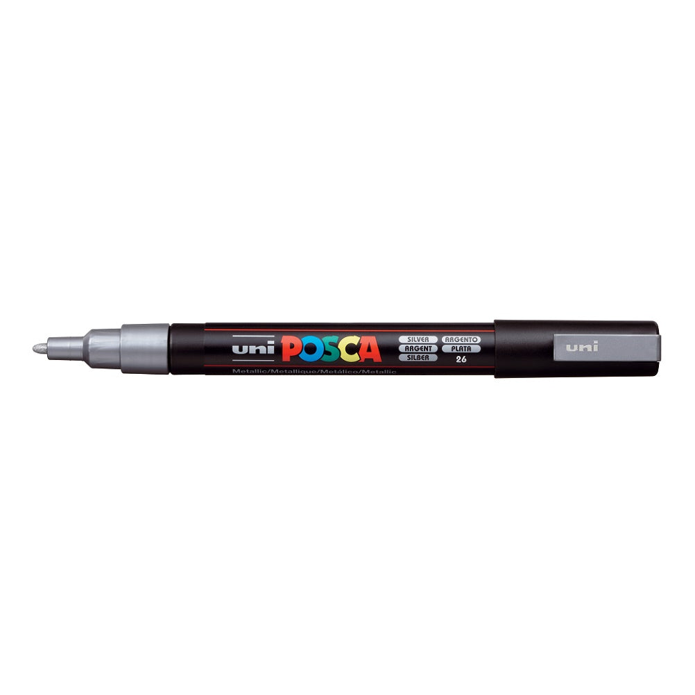 Posca stift brush  pen zilver