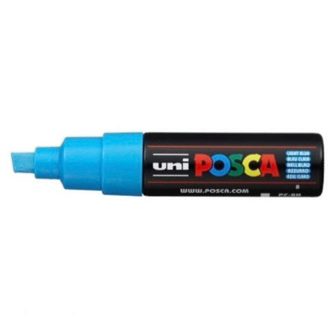 Posca stift brush verf pen blauw