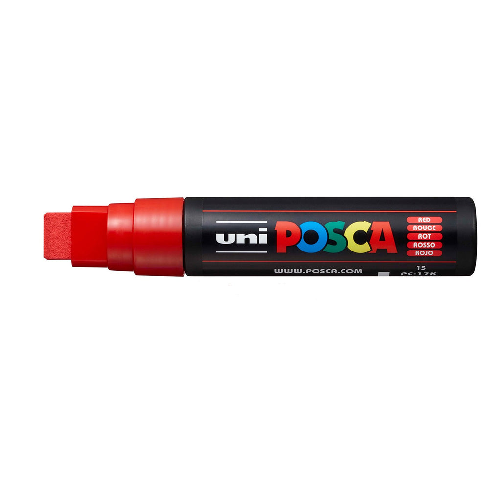 Posca stift brush verf pen rood