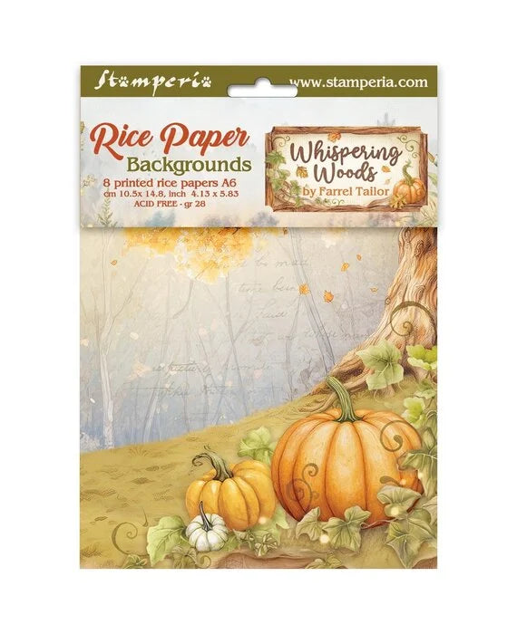 Rijstpapier decoupage Rub on sprookje stamperia herfst paddenstoelen blaadjes dennenappels Boom Takken Kabouter Fee