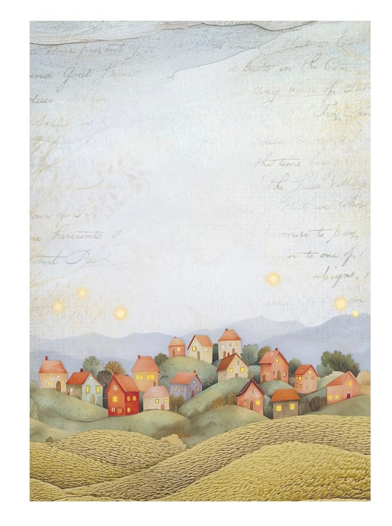 Rijstpapier decoupage Rub on sprookje stamperia herfst paddenstoelen blaadjes dennenappels Boom Takken Kabouter Fee 2