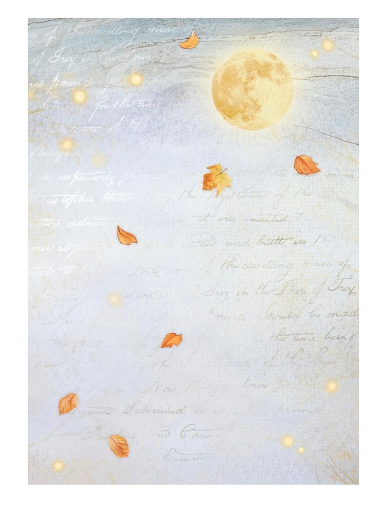 Rijstpapier decoupage Rub on sprookje stamperia herfst paddenstoelen blaadjes dennenappels Boom Takken Kabouter Fee 6