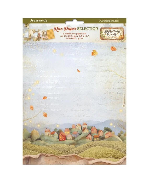 Rijstpapier decoupage herfst sprookjes kabouters paddenstoelen stamperia