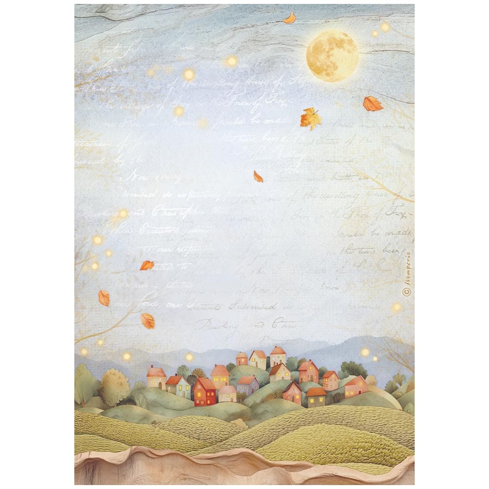 Rijstpapier decoupage herfst sprookjes kabouters paddenstoelen stamperia 6