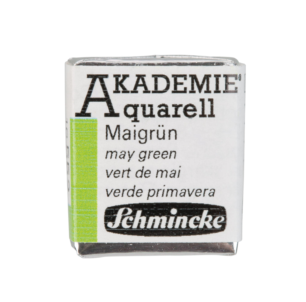 Schmincke Akademie aquarel waterverf doos watercolour limited edition doosje napje pan set may green groen