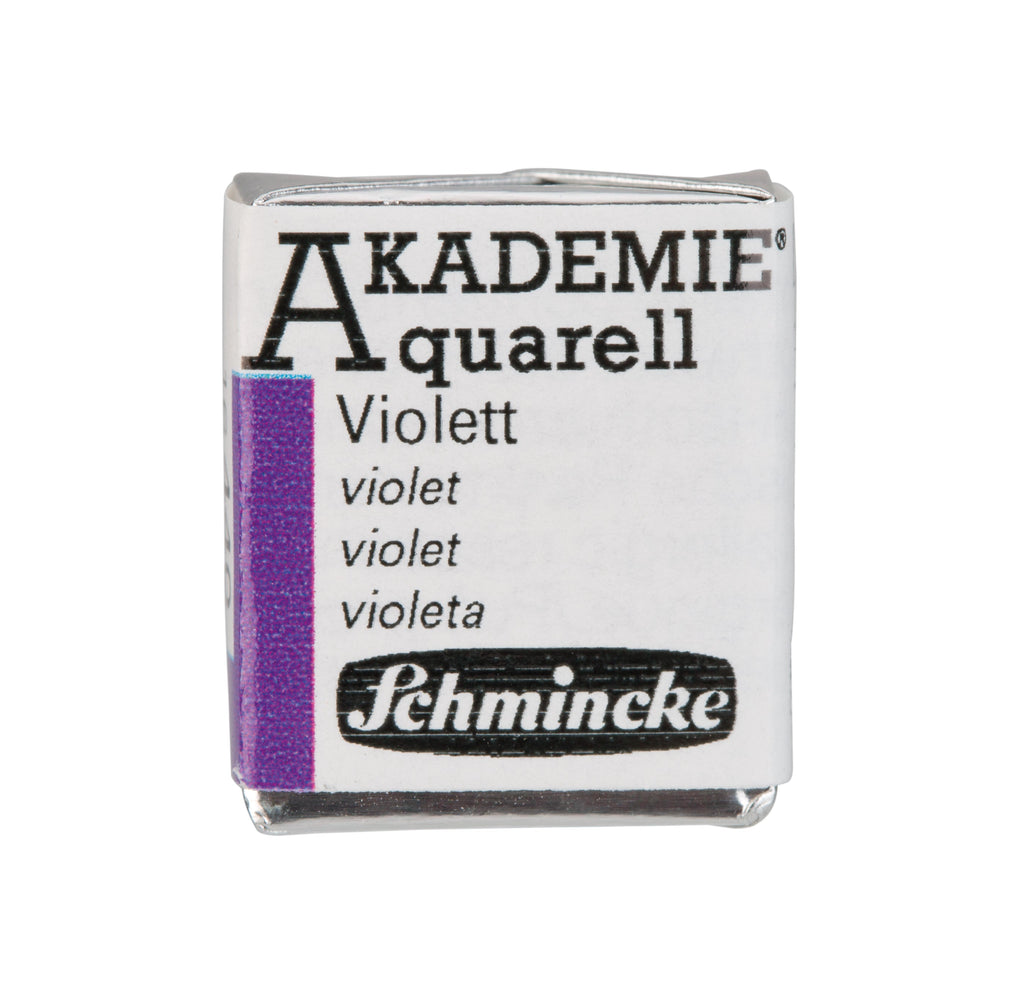 Schmincke Akademie aquarel waterverf doos watercolour limited edition doosje napje pan set violet