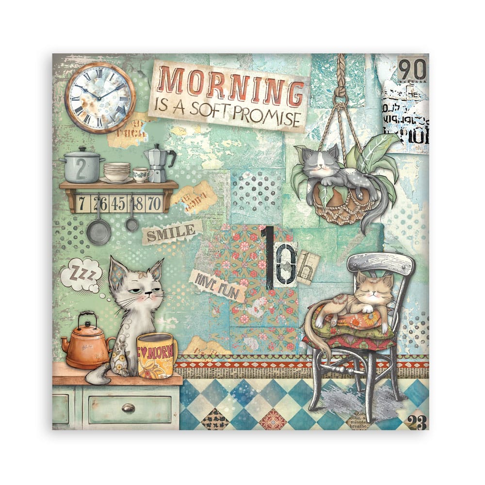 Stamperia papierblok - Furry Friends Single Face (SBBSXB18) Stamperia