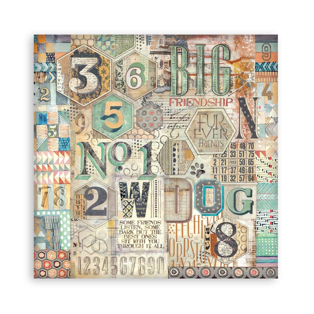 Stamperia papierblok - Furry Friends Single Face (SBBSXB18) Stamperia