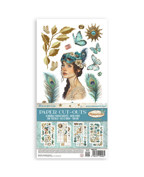 Stamperia Ephemera - Masquerade Paper Cut-outs (SBBCT08) Stamperia