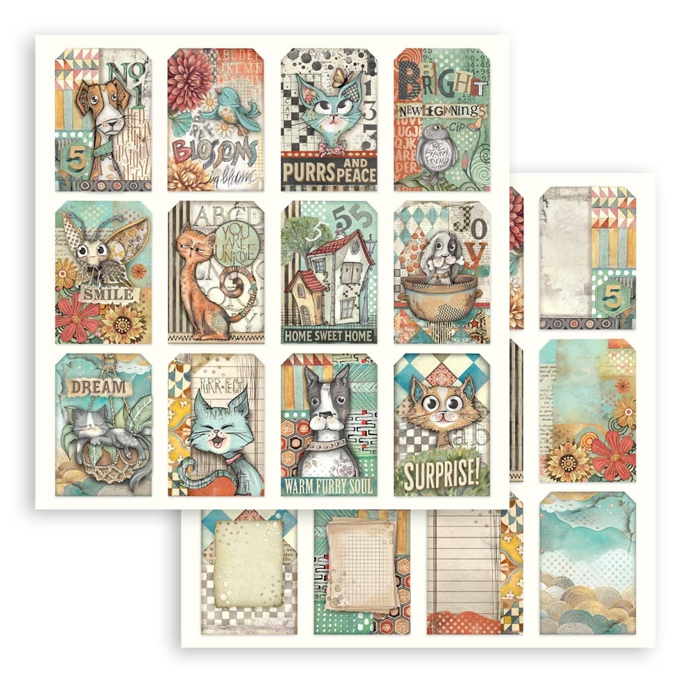 Stamperia papierblok - Furry Friends (SBBS132) Stamperia