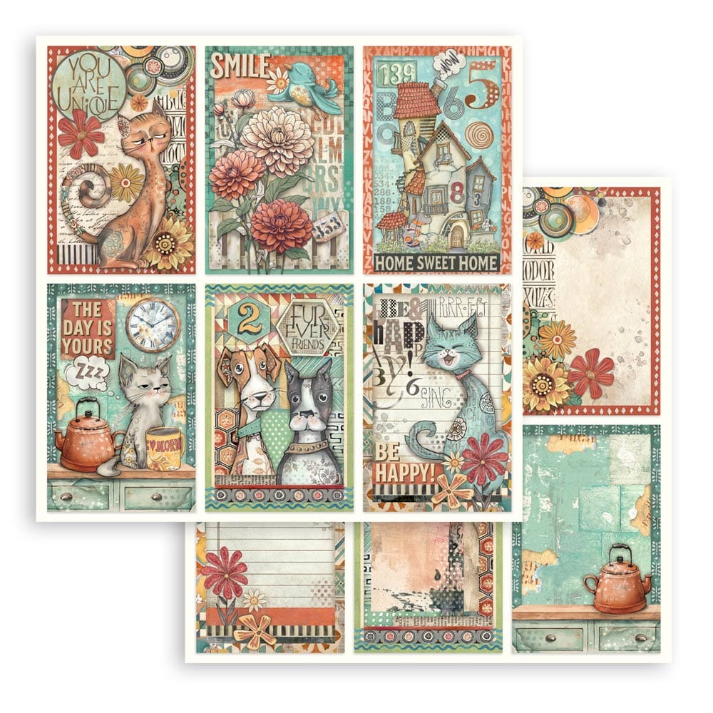 Stamperia papierblok - Furry Friends (SBBS132) Stamperia