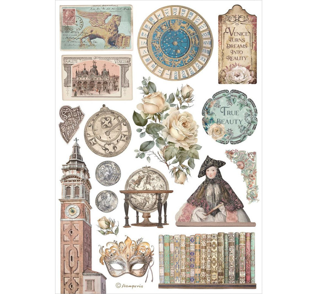 Stamperia Ephemera - Venice City of Art A5 Washi Pad (SBW21) Stamperia