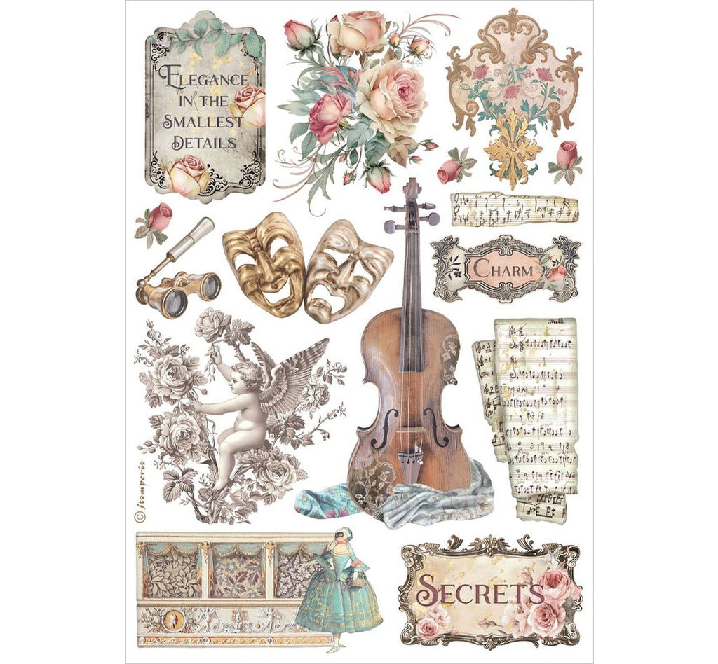 Stamperia Ephemera - Venice City of Art A5 Washi Pad (SBW21) Stamperia