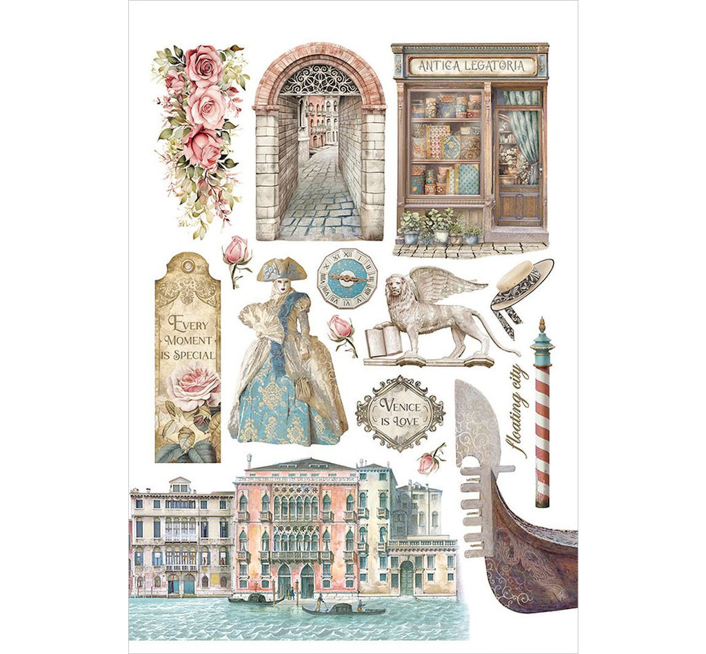 Stamperia Ephemera - Venice City of Art A5 Washi Pad (SBW21) Stamperia