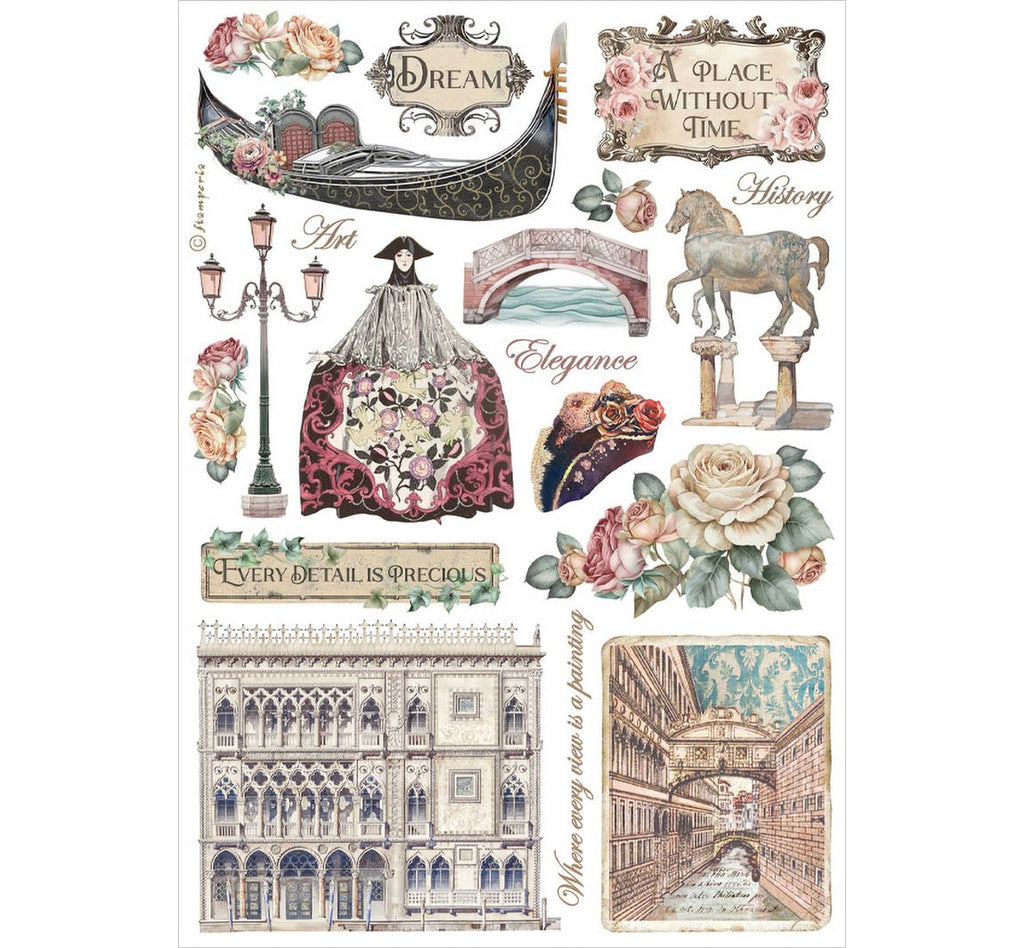Stamperia Ephemera - Venice City of Art A5 Washi Pad (SBW21) Stamperia