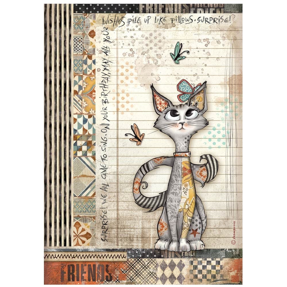 Stamperia Rice Paper Set - Furry Friends A4 selection (DFSA4XFF) Stamperia
